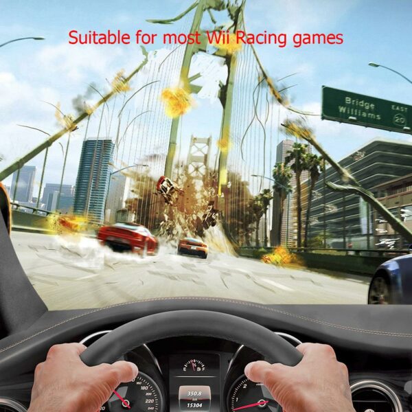 New Durable Plastic Steering Wheel For Nintend For Wii For Mario Kart Racing Games Remote Controller Console Drop Shipping 3