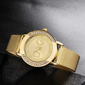 2020 European Fashion Pop Style Women For Watch Luxury Rhinestone Quartz Reloj Mujer Casual Golden Stainless Steel Clocks часы 2