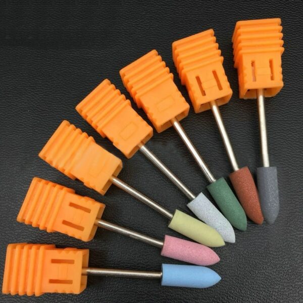1Pcs Rubber Silicone Nail Drill Milling Cutter Drill Bits Files Burr Buffer for Electric Machine Nail Art Grinder Cuticle Tools 4
