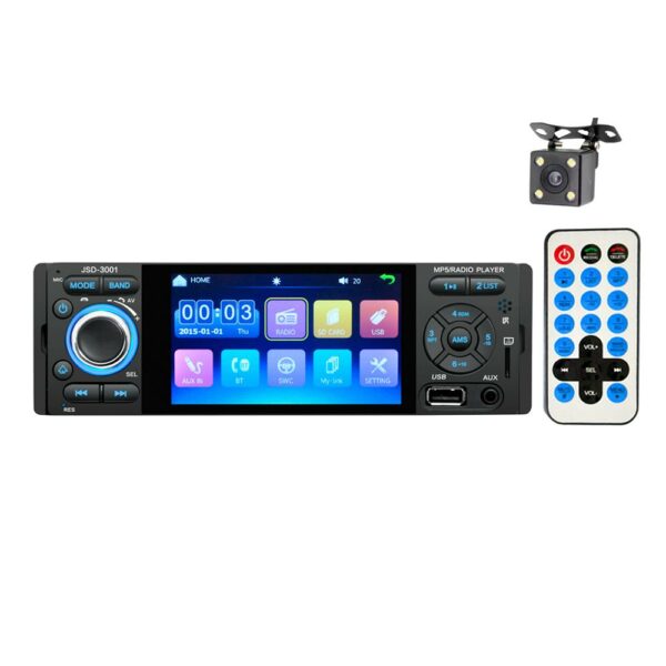 Car Radio 1din jsd-3001 autoradio 4 inch Touch Screen Audio Mirror Link Stereo Bluetooth Rear View Camera usb aux Player 3
