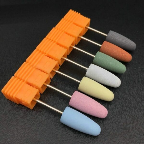 1Pcs Nail Drill Bits Rubber Silicone Milling Cutter Files Burr Buffer for Electric Machine Nail Art Grinder Cuticle Tools 5