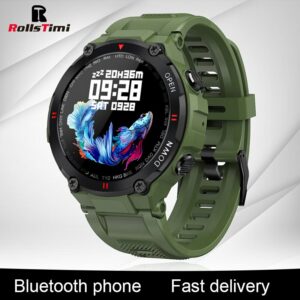 Rollstimi smart watch Men fashion Outdoor Sports Waterproof Fitnes Tracker Blood Pressure Monitor Bluetooth call smart wristband 1