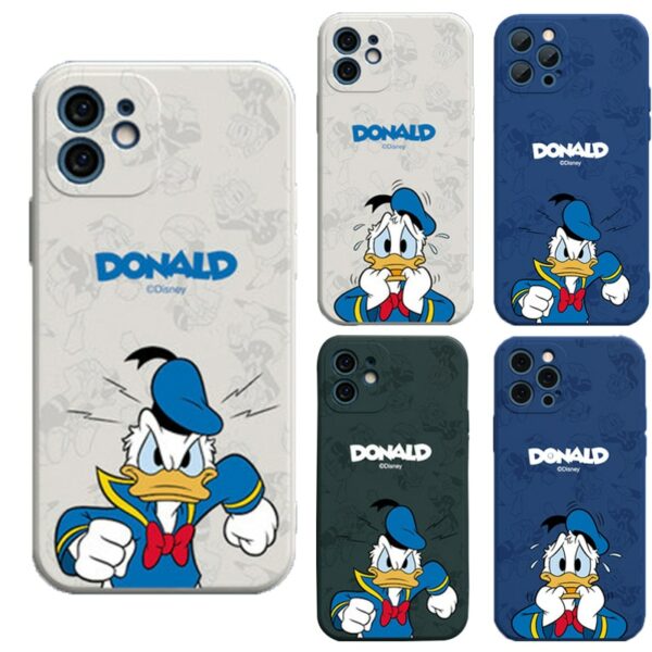 Disney Donald Duck Mobile Phone Case for IPhone 13 12 Pro Max XS MAX TPU Protective Cover 11 Pro XR X XS Anti-drop Soft Shell 1