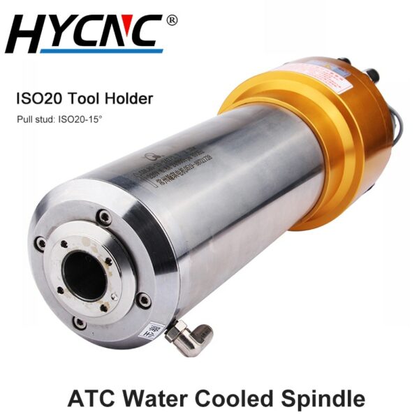 HQD 2.2KW ATC Water-Cooled Spindle ISO20 AC220V 800Hz 80MM Automatic Tool Change NPN PNP, Used For CNC Milling Machine Engraving 2