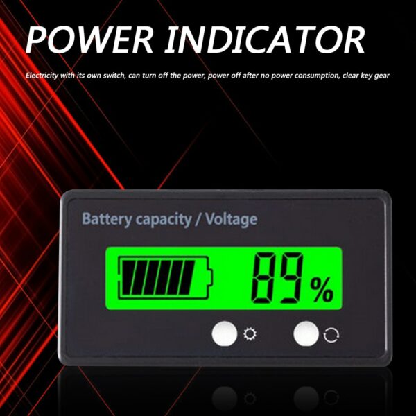 Battery Monitor 6-63V DC Lead Acid Lithium Ion Battery Capacity Tester Percentage Level Voltage Meter Gauge Power Indicator 2