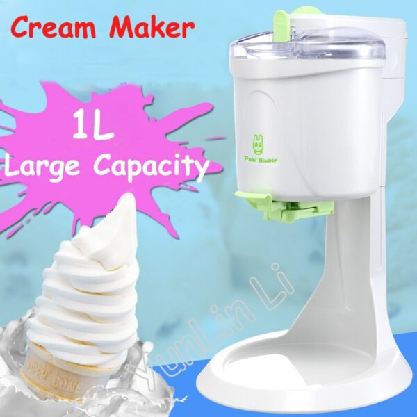 1L Desktop Ice Cream Machine Household Automatic Hard Cone Ice Cream Machine Large Capacity  DIY Fruit Ice Cream Maker BL-1000 2