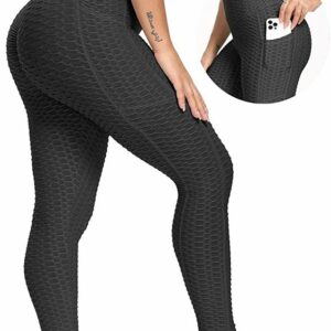 Sexy Ruched Butt Legging with Pockets Women Anti Cellulite Elastic Yoga Pants Fitness Gym Sportswear Push Up Workout Tights 2