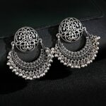 Retro Moon Indian Jewelry Jhumka Earrings Orecchini Vintage Gypsy Flower Gold Color Tassel Earrings For Women 3