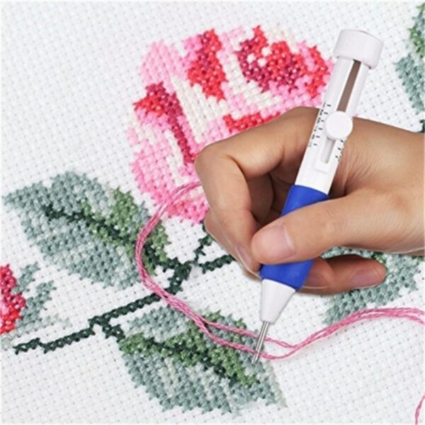 ABS Plastic DIY Magic Embroidery Pen Set DIY 1.3mm 1.6mm 2.2mm Punch Needle Knitting yarn Knitting needles set Sewing Accessorie 4