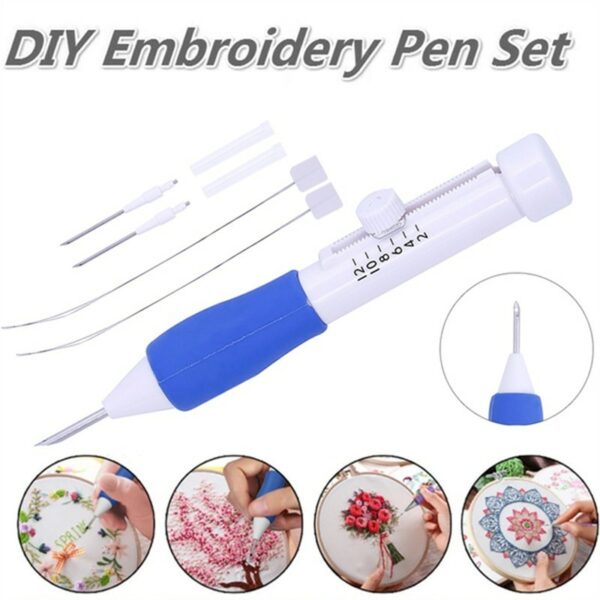 ABS Plastic DIY Magic Embroidery Pen Set DIY 1.3mm 1.6mm 2.2mm Punch Needle Knitting yarn Knitting needles set Sewing Accessorie 3