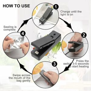 USB Charging Mini Sealing Machine Household Snack Plastic Packaging Bag Heat Sealing Machine Small Sealing Machine 2