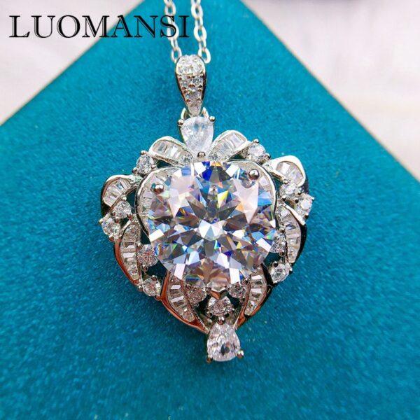 Super Flash 5CT 11MM VVS1 D Moissanite 925 Necklace Passed Diamond Test High Jewelry Wedding Anniversary Party 1