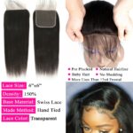 4x4 5x5 6x6 6*6 Lace Closures And Human Hair Bundles With 13x4 Lace Frontal Brazilian Hair Weave Straight 3 Bundles With Closure 6