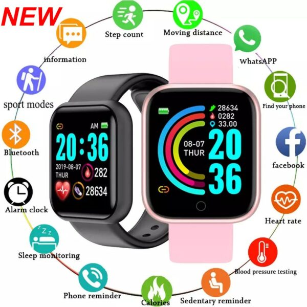 Z40 Y68 Smart Watch Men Waterproof Sport Watch Fitness Tracker Bracelet Blood Pressure Heart Rate For Android IOS Dropshipping 6