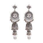2020 Women's Vintage Ethnic Silver Color Indian Jhumka Bell Tassel Earrings Retro Gypsy Gold Drop Earrings Brincos Jewelry 4