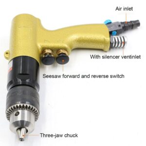 1/2" Air Drill Powerful Gun Type Pneumatic 13mm Tapping Machine Drilling  Collet Reversible for Hole Drilling 2