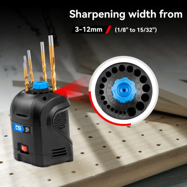 Electric Drill Bits Sharpener 95W Twist Drill Grinding Machine High Speed 3-12mm Automatic Grinding Power Tools by PROSTORMER 4