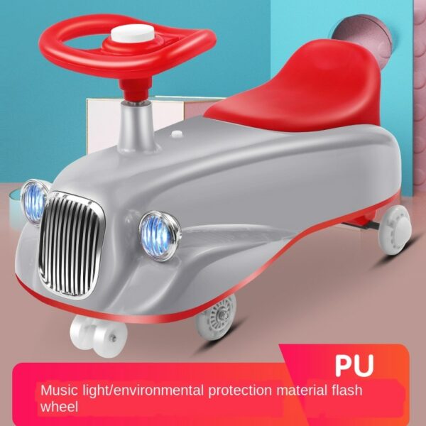 New Baby Swing Car Anti-Side Drop 1-3 Years Old Boy Children Swing Car 3-6 Years Old Baby Luge Scooter Baby Car  Ride on Toys 5