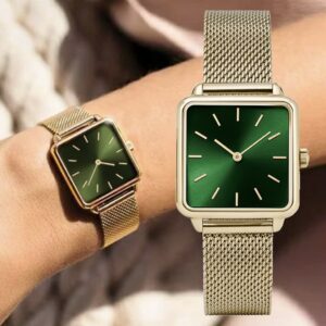 Top Brand Square Women Bracelet Watch Gold Luxury Wrist Watches for Women Girl Fashion Quartz Watch Dress Ladies Quartz Clock 1