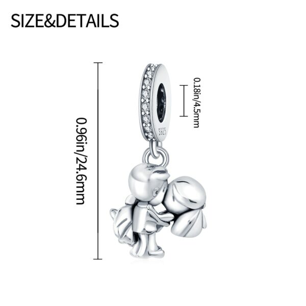 2020 New Arrival 925 Sterling Silver Beads Married Couple Dangle Charms fit Original Pandora Bracelets Women DIY Jewelry CMS1554 3
