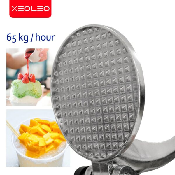 XEOLEO Ice Crusher Multifunctional Electric Automatic Ice Crusher Snow Cone Maker Shaved Ice Machine Double Blade 110/220V 4