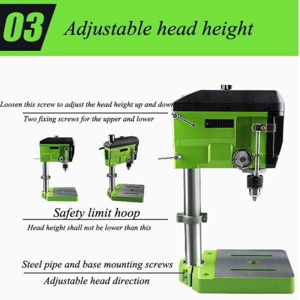 Drilling Machine Milling Small Fresadora Table Drill Press Mill Machine 680W 220v Multi-function Industrial Beads Making Tool 4