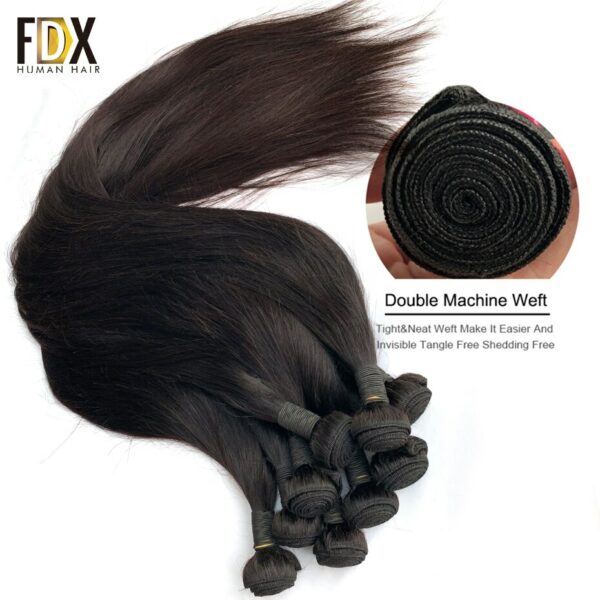 FDX 30 32 34 36 38 40 Inch Silky Straight Brazilian Hair Weave Bundles 100% Remy Human Hair Bundles 1/3/4 Pieces Natural Color 2