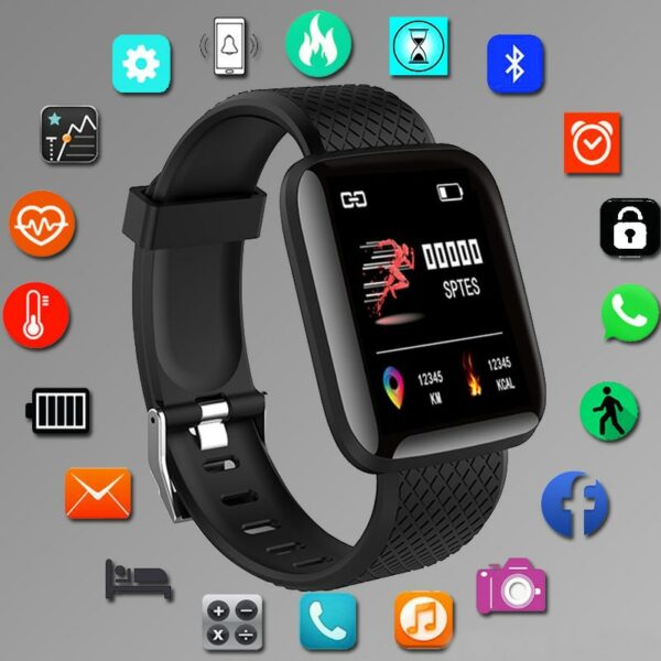 Z4 Dropshipping 116 Plus Digital Smart Sport Watch Color Screen Exercise Heart Rate Blood Pressure Bluetooth Monitoring In stock 2