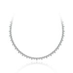 OEVAS 100% 925 Sterling Silver 6*6mm Heart High Carbon Diamond 43cm Chains Necklace For Women Sparkling Wedding Fine Jewelry 6