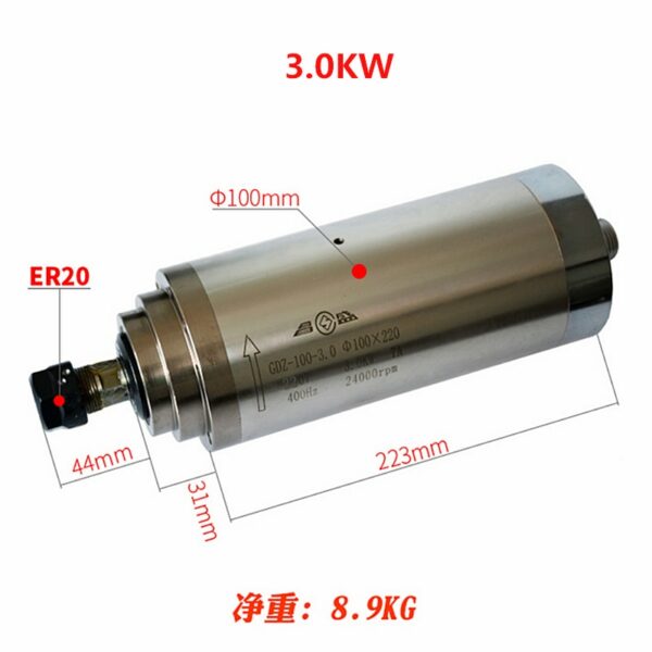 CNC Machine Kit 800w 1500w 2200w 3000w Water Cooling Spindle Motor 65mm 80mm Clamp for DIY Mini Cnc Milling Machine Tool 5