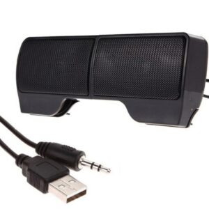 1 Pair Mini Portable Clipon USB Stereo Speakers Line Controller Soundbar For Laptop Mp3 Phone Music Player PC With Clip 2