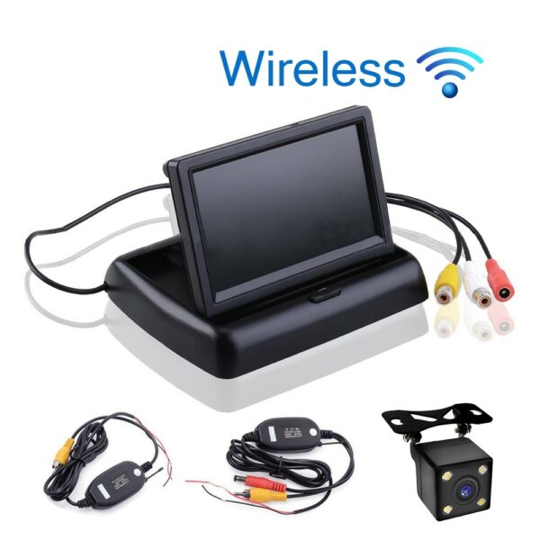 Car Styling Wireless 4.3 inch TFT LCD Screen Car Monitor Display for Rear View Reverse Backup Camera Car TV Display Wifi 1