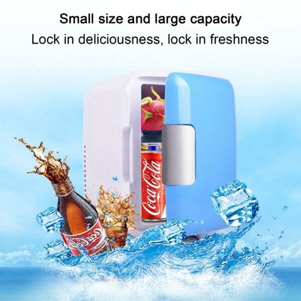 12V/220V Mini 4L Electric Refrigerator Heating And Cooling Dual Use Car Refrigerator Multi-functional Portable Home Refrigerator 4