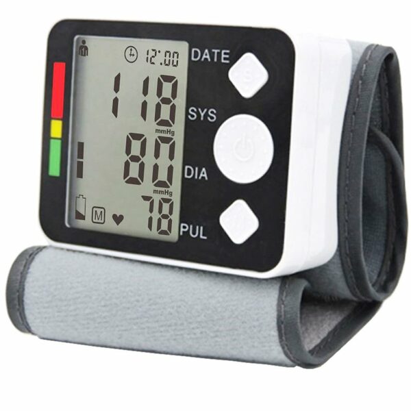 Portable Automatic Sphygmomanometer LCD Display Wrist Blood Pressure Monitoring Medical Pulse Heart Rate Monitoring Tonometer 1