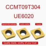 10PCS CCMT09T304 UE6020 Carbide Inserts CCMT09 Blade Internal Turning Tool CNC Lathe Cutting Tool Accessories 1
