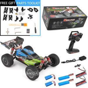 Wltoys 144001 4WD 60Km/H Zinc Alloy Gear High Speed Racing 1/14 2.4GHz RC Car Brushed Motor Off-Road Drift With Free Parts Kit 1
