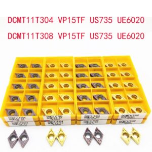 DCMT070204 DCMT11T304 DCMT11T308 VP15TF US735 UE6020 internal turning tool metal lathe tools Cutting tool turning insert 1