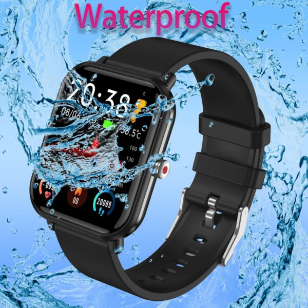 SENBONO 5ATM Waterproof Smart Watch Men Women Smartwatch 24 Sport Modes Temperature Fitness Tracker SPO2/BP/HR for Apple Xiaomi 3