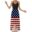 Women Fashion High Waist American Flag Dress Splicing Sleeveless Halter Casual Laminated Ruffle Beach Holiday Dresses 7