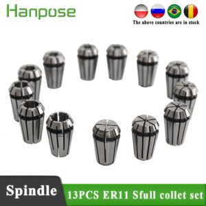 Free shipping Top standard quality ER11 collet set 13pcs from 1 mm to 7 mm for CNC Milling Lathe Tool 1-7mm Tool Spindle motor 1