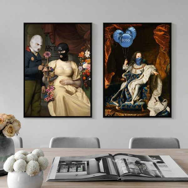 Masked Artist Criss Bellini Artwork Canvas Painting Wall Art Boss Babe The World Is Yours Posters Annd Prints For Home Decor 4