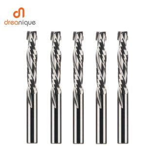 5pc/lot Milling Cutter Woodwork UP DOWN Cut 2 Flutes Spiral Carbide Milling Tool CNC Router Bit Compression Wood End Mill Cutter 1