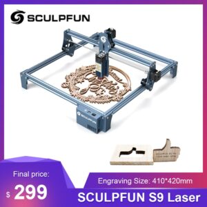 SCULPFUN S9 Laser Engraving Machine Ultra-thin Laser Beam Shaping Technology Acrylic Laser Engraver Cutting Machine 410x420mm 1