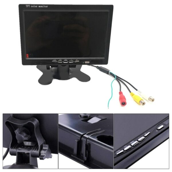X7AE A Set 480*234 Resolution LCD Display 7 inch TFT Monitor with Car Reversing Priority Function 4