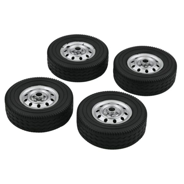 4pcs/set Four-wheel Drive Remote Control Car Wheel Rubber Tires for WPL D12 4WD Drift Pickup Truck DIY Modified Accessories Part 1