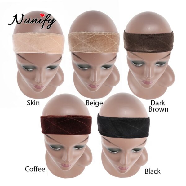 Nunify New Arrival Hand Made Headband Non-Slip Wig Grip Band For Holding Wig Hat Fastener Adjustable Wig Grip 5Pcs 10Pcs 2