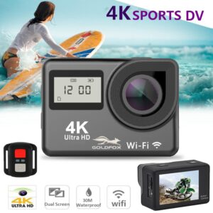 4K Action Camera WiFi Remote Control Sport Camera Dual Screen Underwater 30M Waterproof Helmet Video Action Recording Camera 2