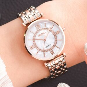 Luxury Crystal Women Bracelet Watches Top Brand Fashion Diamond Ladies Quartz Watch Steel Female Wristwatch Montre Femme Relogio 2