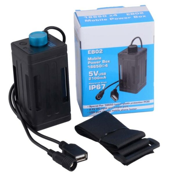 2021 New 8.4V Waterproof USB 4x 18650 Battery Storage Case Box For Bike LED Smart Phone 6