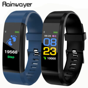 Smart Bracelet Watch for Men Women 115 Plus Smart Wristband Fitness Tracker Pressure Sport Watch Heart Rate Monitor Band A2 1